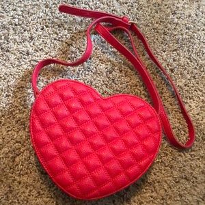 Charming Charlie heart shaped crossbody